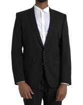 Dolce & Gabbana Black MARTINI Slim Fit Jacket Coat Blazer -   -  Dolce & Gabbana.